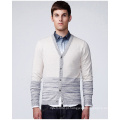 Design V Pescoço Striped Man Sweater Cardigan